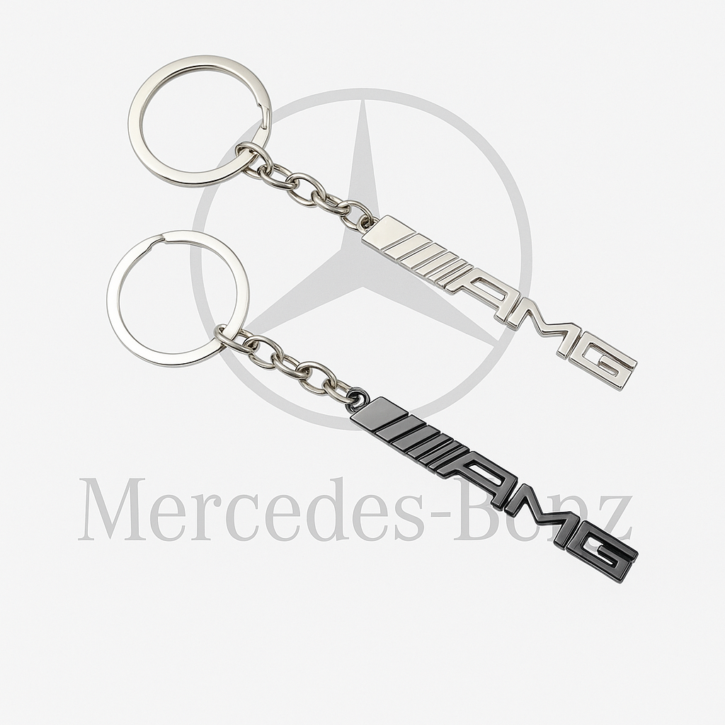 Mercedes AMG Schlüsselanhänger Silber/Schwarz