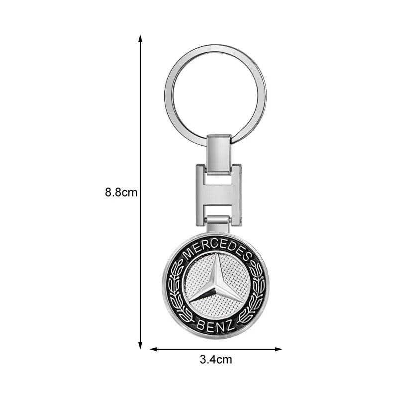 Mercedes Benz Schlüsselanhänger Metal Silber/Schwarz